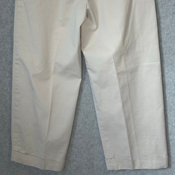 Antonelli Firenze Sz 42, US‎ 6 Cropped Slacks Baggy Cuffed Wide Leg Quiet Luxury - Picture 13 of 14